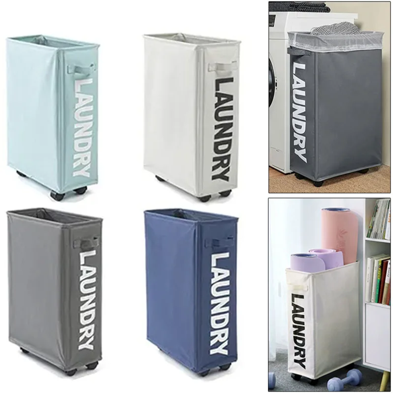 Yoga Mat Bag Carrier - Laundry Basket with Wheels Large Capacity