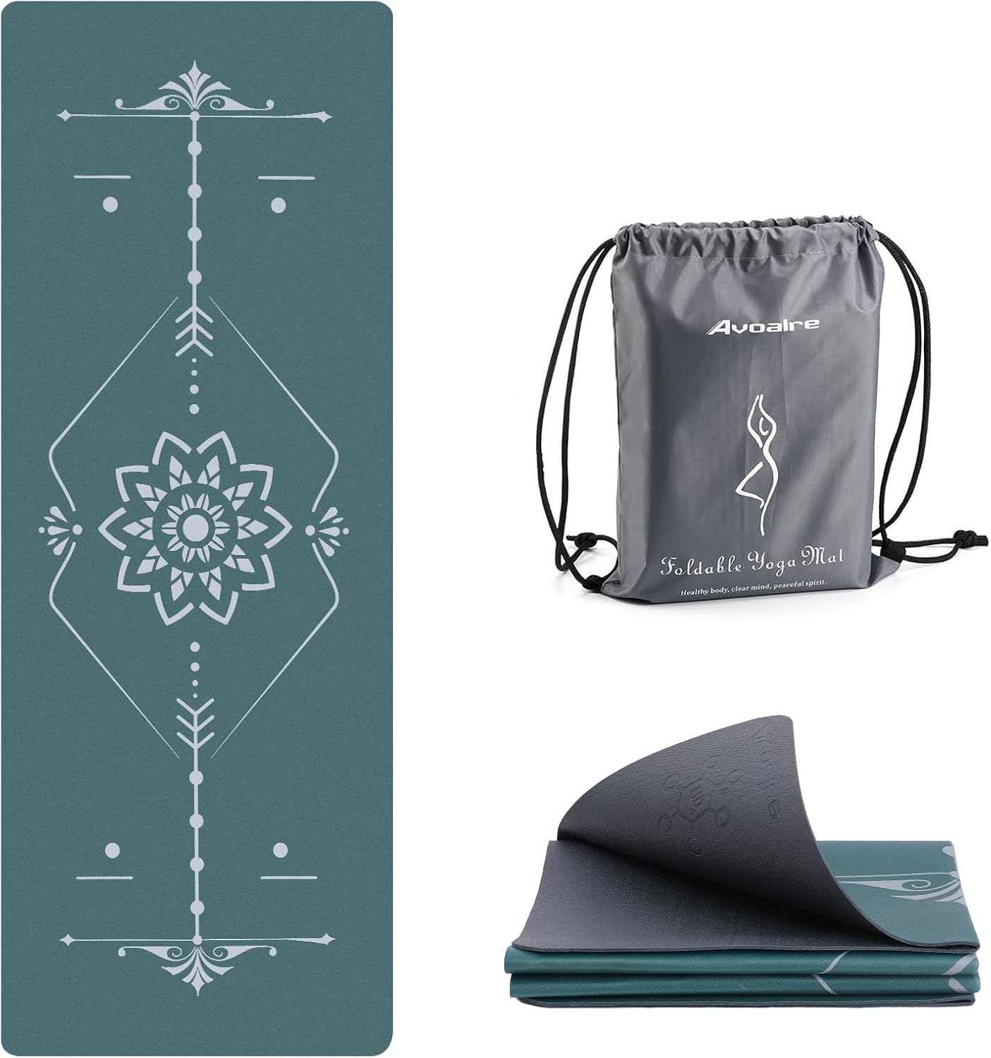 Pilates Yoga Bag - Foldable Yoga Mat Non Slip Exercise