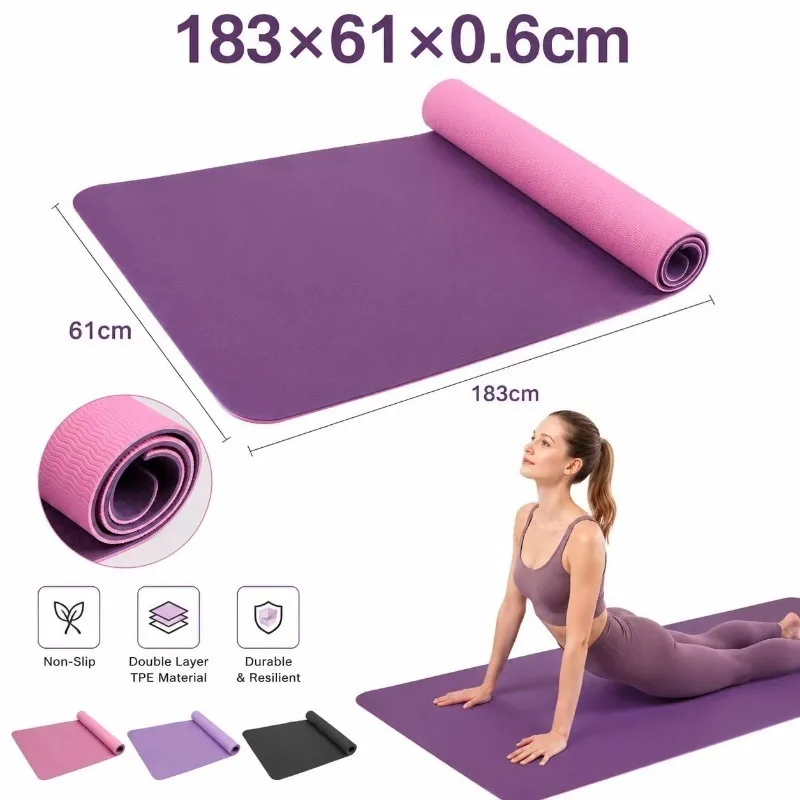 Yoga Pilates Yoga - Yoga Mats Anti-slip Sport Fitness Mat