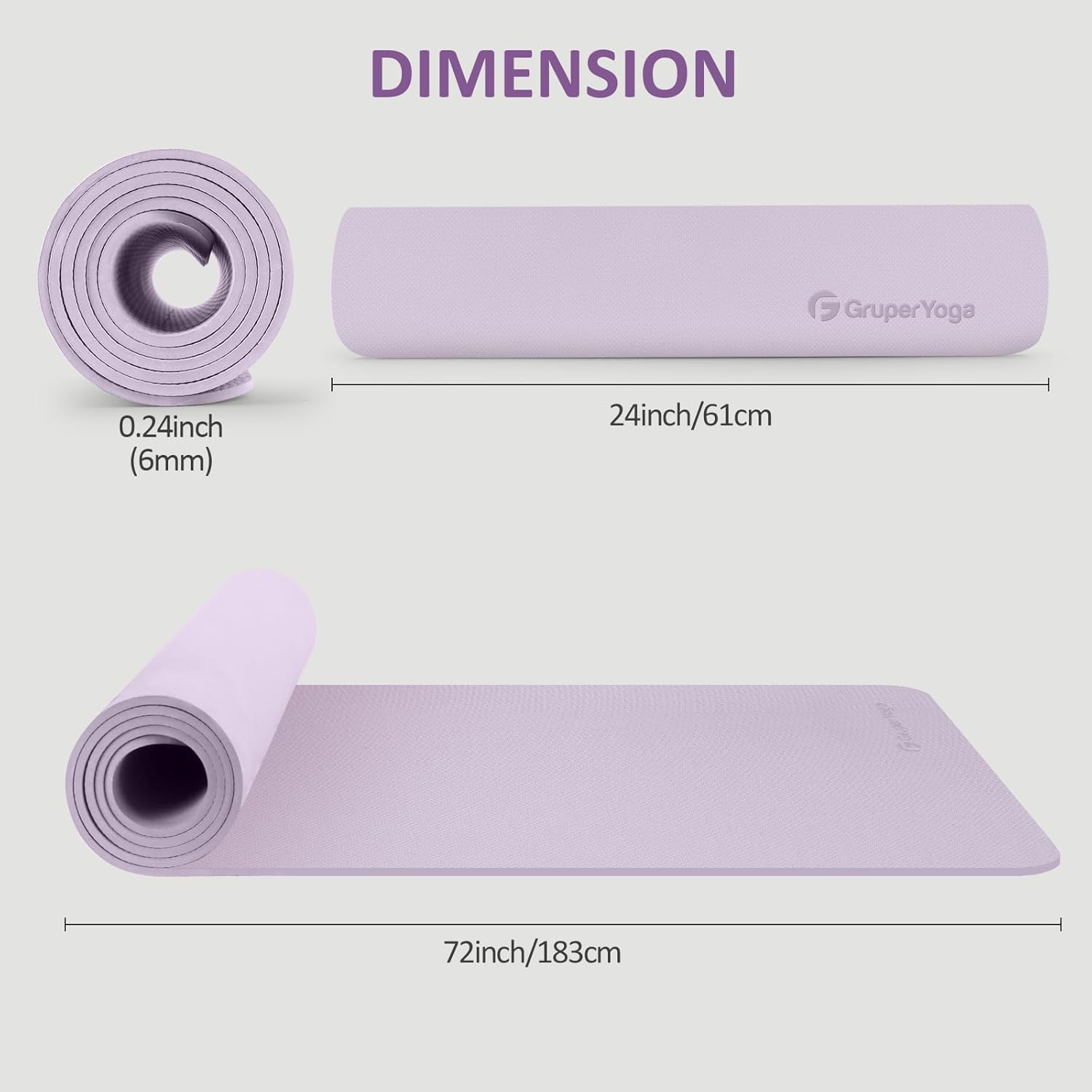 Non Slip Yoga Mat 72x24in, Ant - Pilates Yoga Bag ulasan dan harga