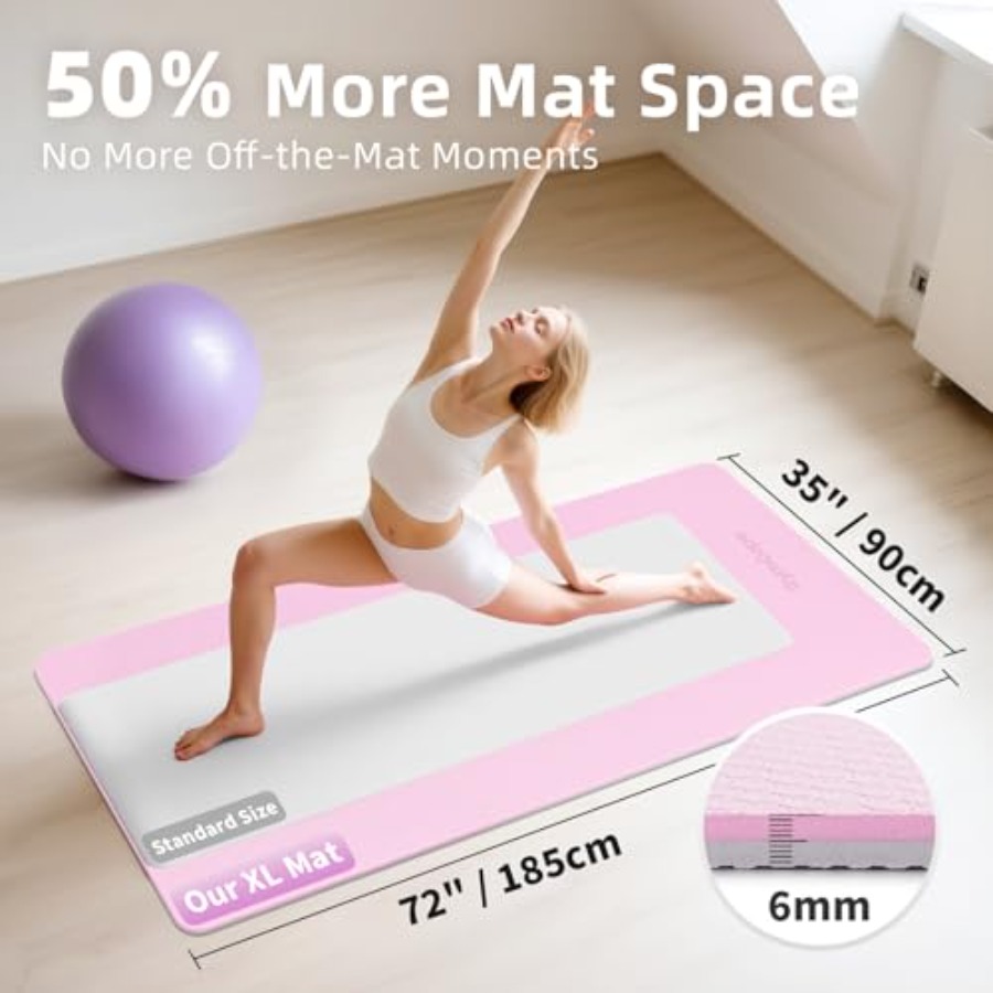 Extra Large Yoga Mat 72x48 or  - Pilates Yoga Or Gym ulasan dan harga