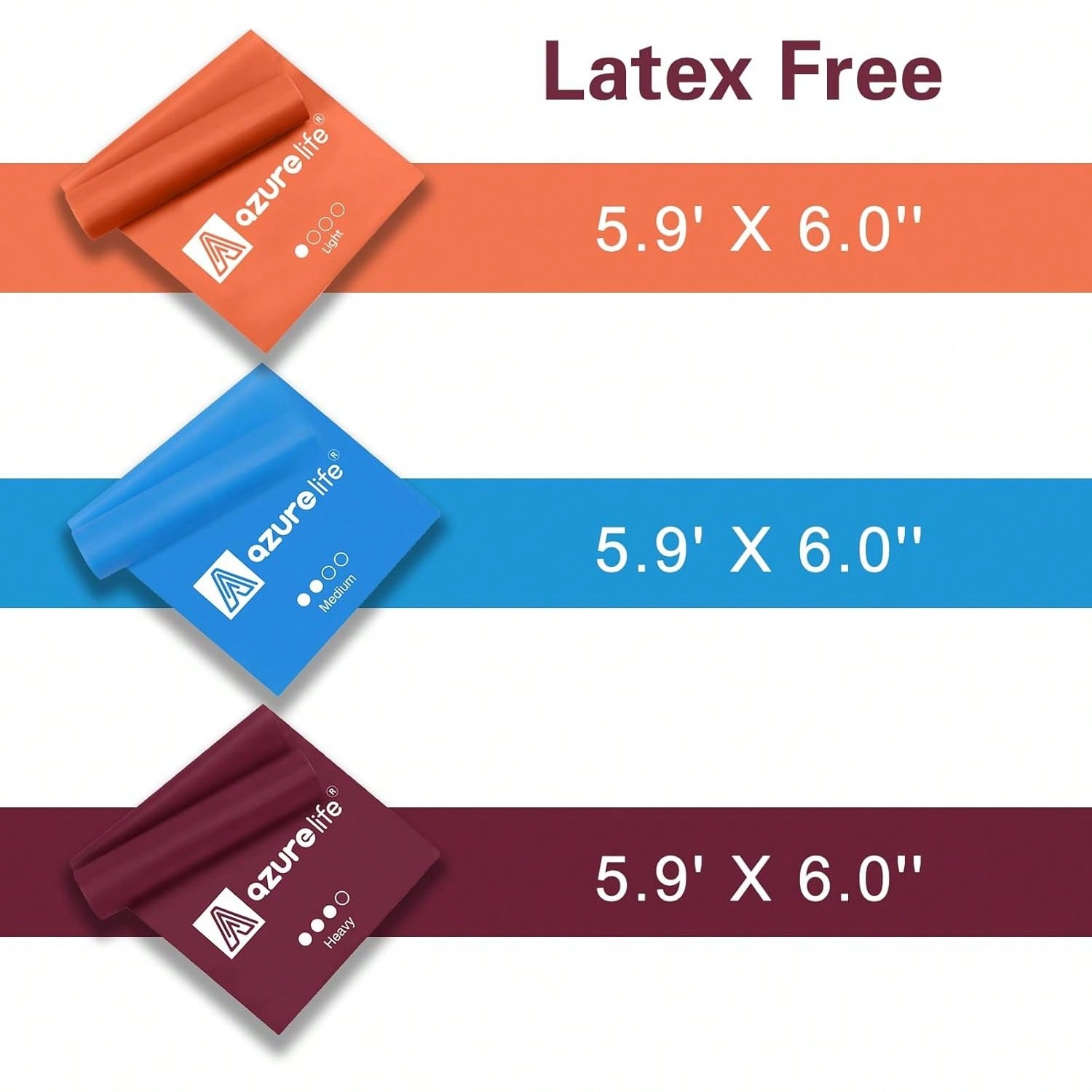 AZURELIFE Resistance Bands, Pr - Pilates Yoga Or Gym ulasan dan harga