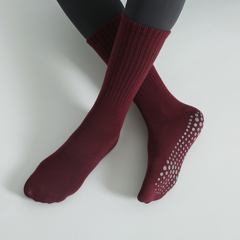 Women Yoga Socks Cotton Mid-tu - Pilates Yoga Youtube ulasan dan harga
