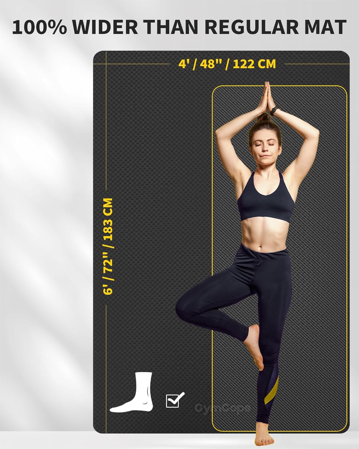 Extra Large Yoga Mat 72x48 or  - Pilates Yoga Or Gym ulasan dan harga