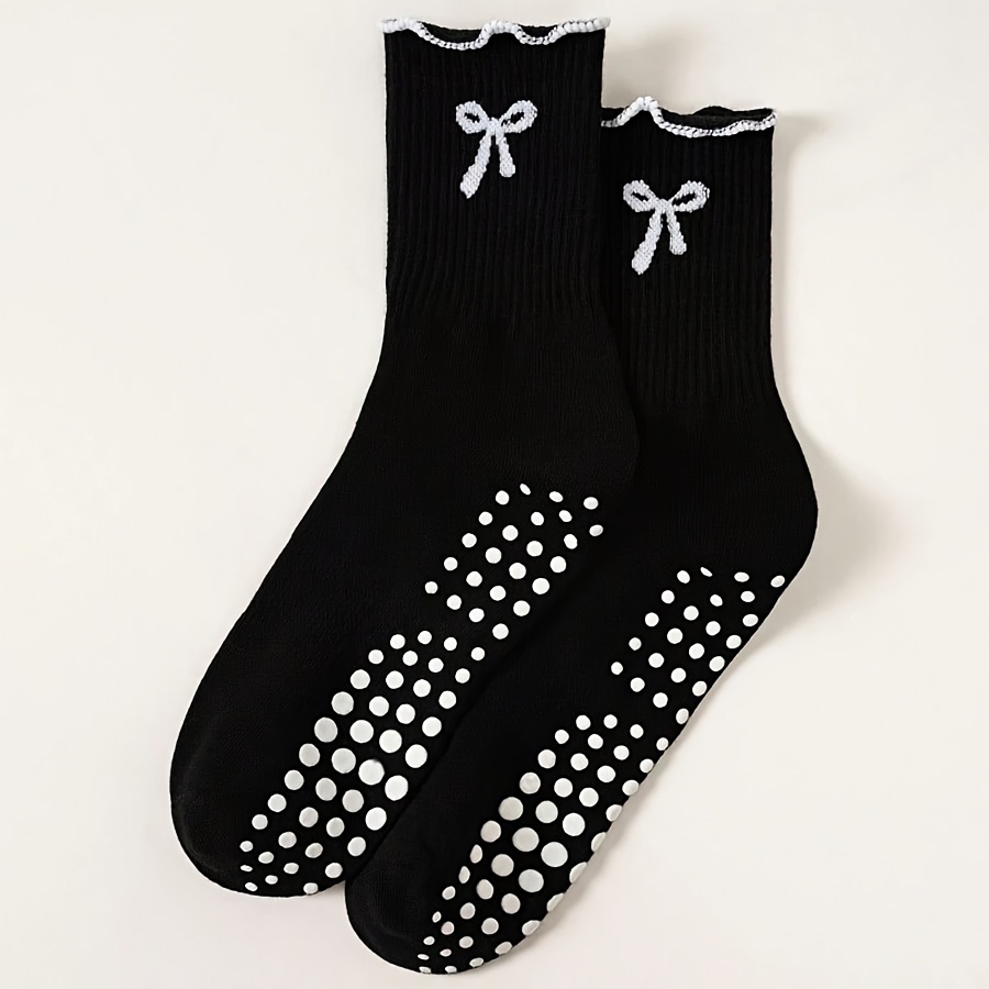 Black long tube sports socks w - Pilates Yoga Youtube ulasan dan harga