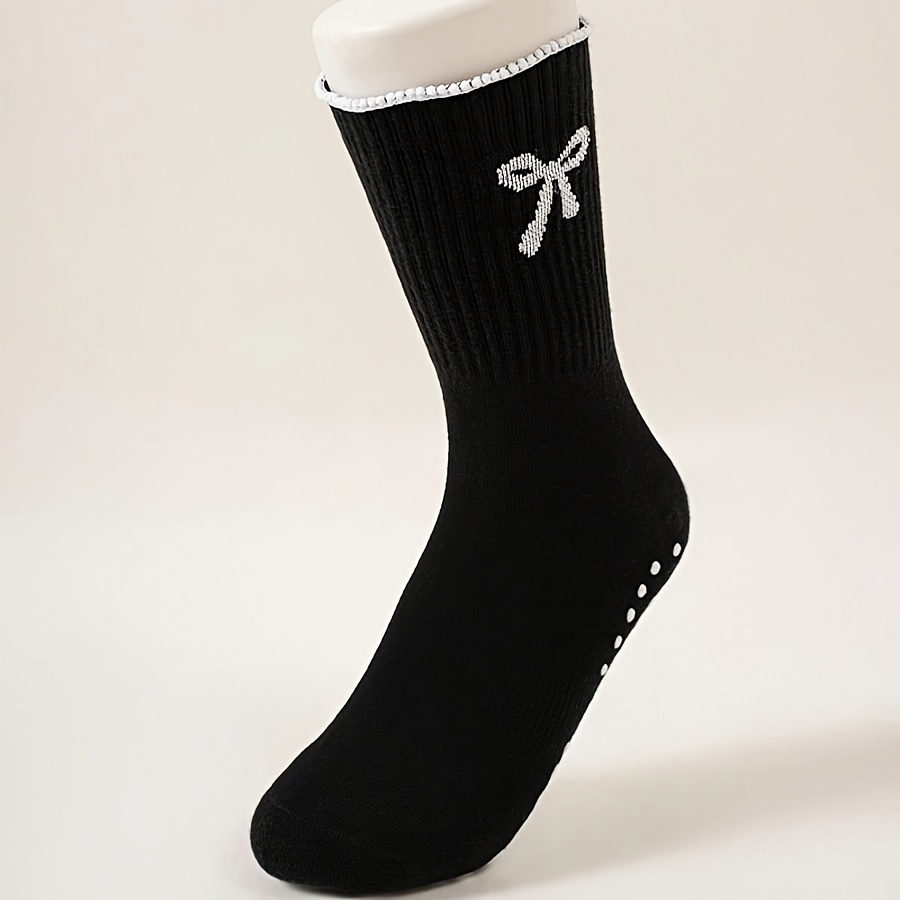 Black long tube sports socks w - Pilates Yoga Youtube ulasan dan harga