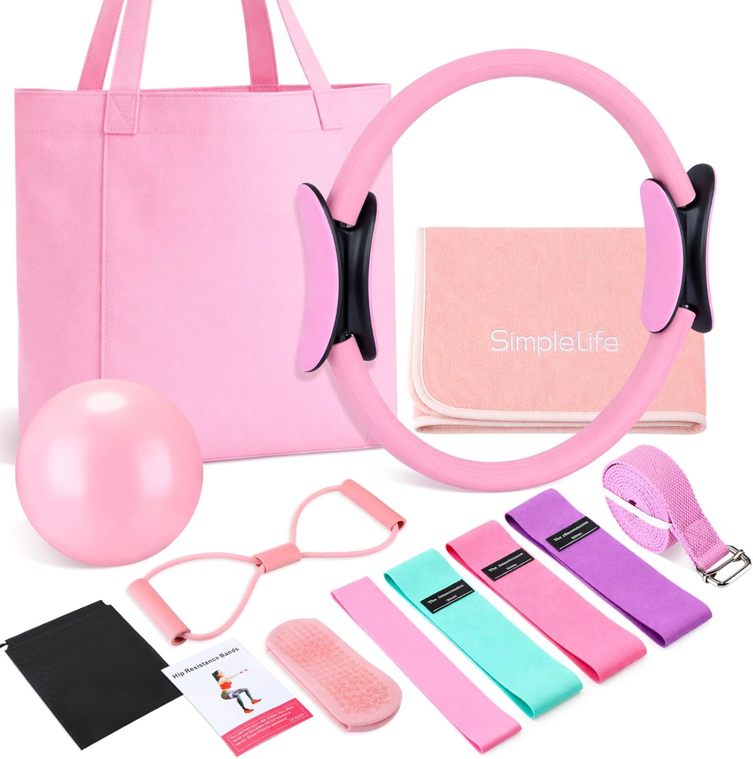 11 Pcs Pink Yoga Accessories S - Pilates Yoga Ball Workout ulasan dan harga