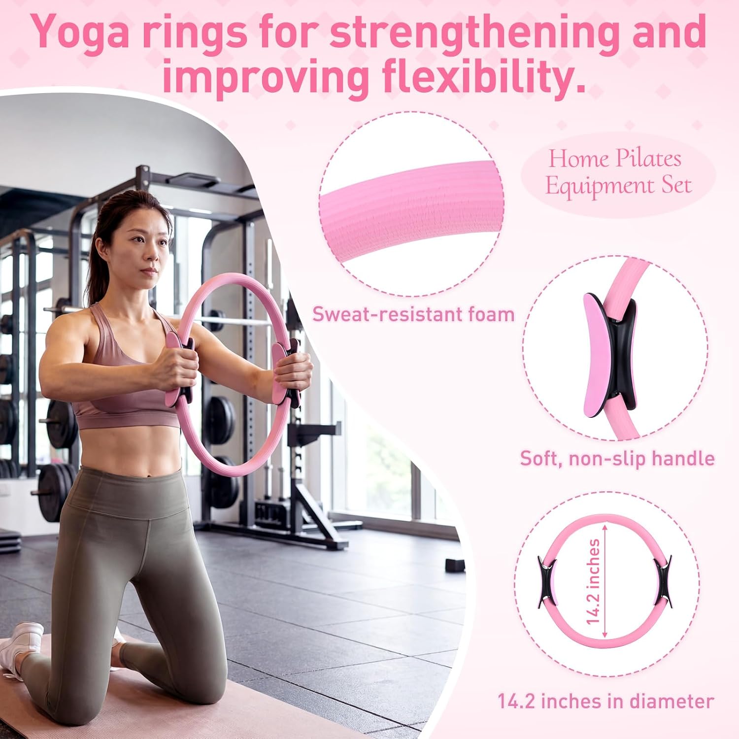 11 Pcs Pink Yoga Accessories S - Pilates Yoga Ball Workout ulasan dan harga