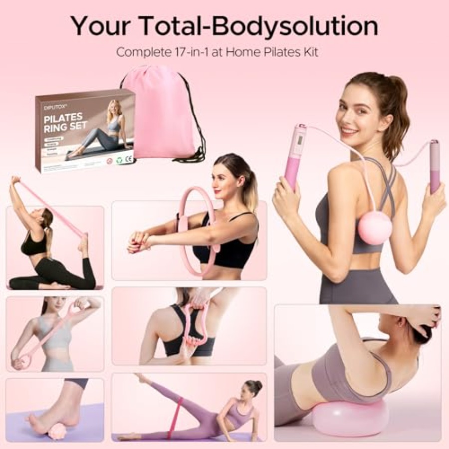 Pilates Ring Kit for Women Hom - Pilates Yoga Ball Workout ulasan dan harga
