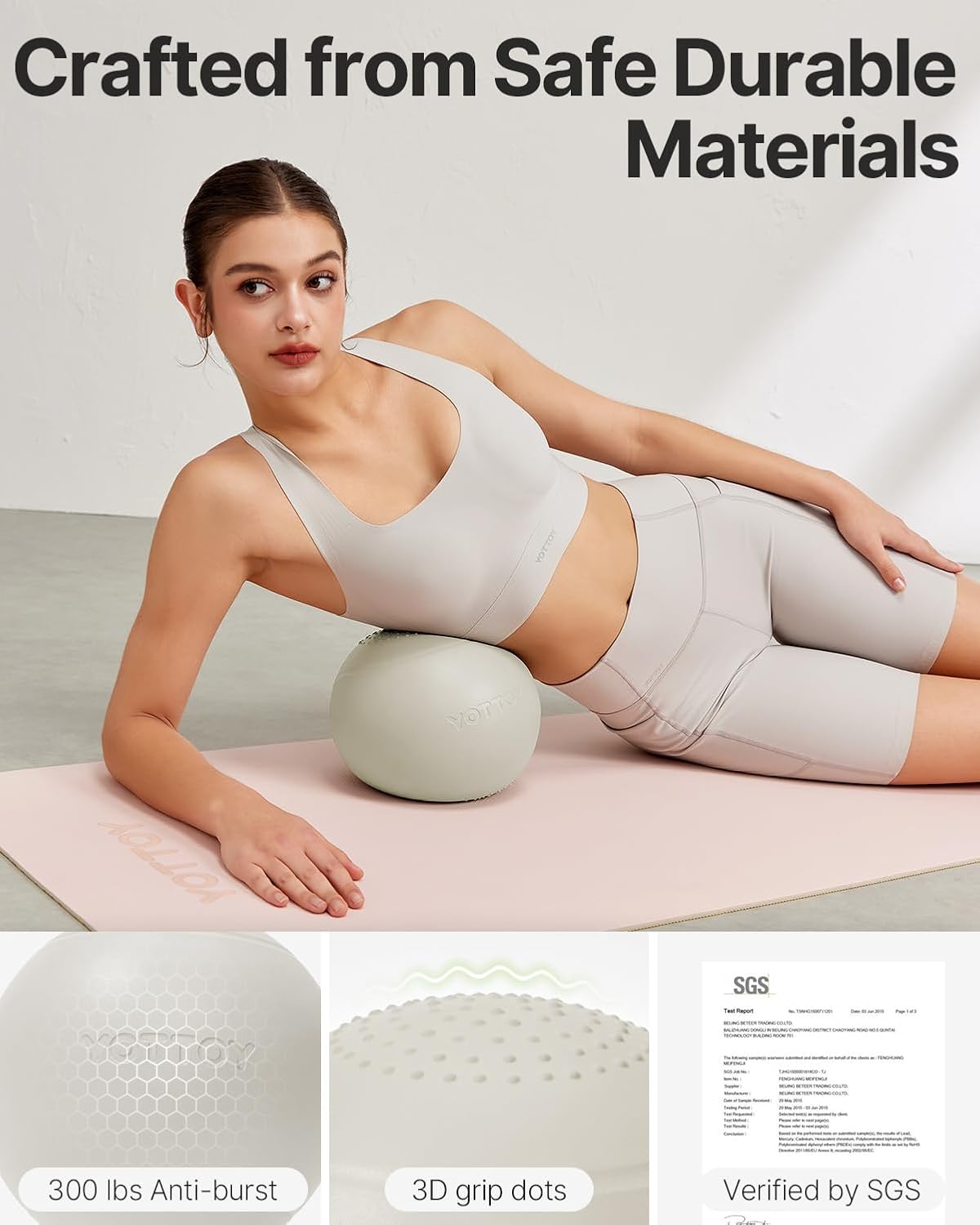 9-Inch Pilates Ball with Anti- - Pilates Yoga Ball Workout ulasan dan harga