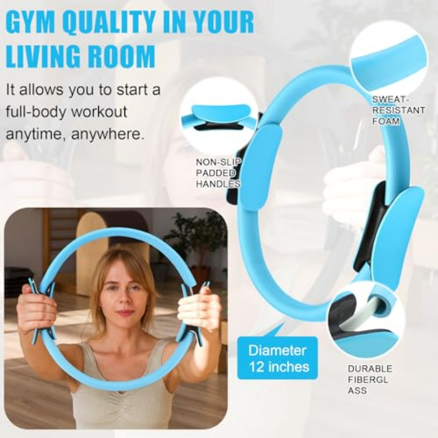 10 Pcs Pilates Ring Blocks Set - Pilates Yoga Ball Workout ulasan dan harga