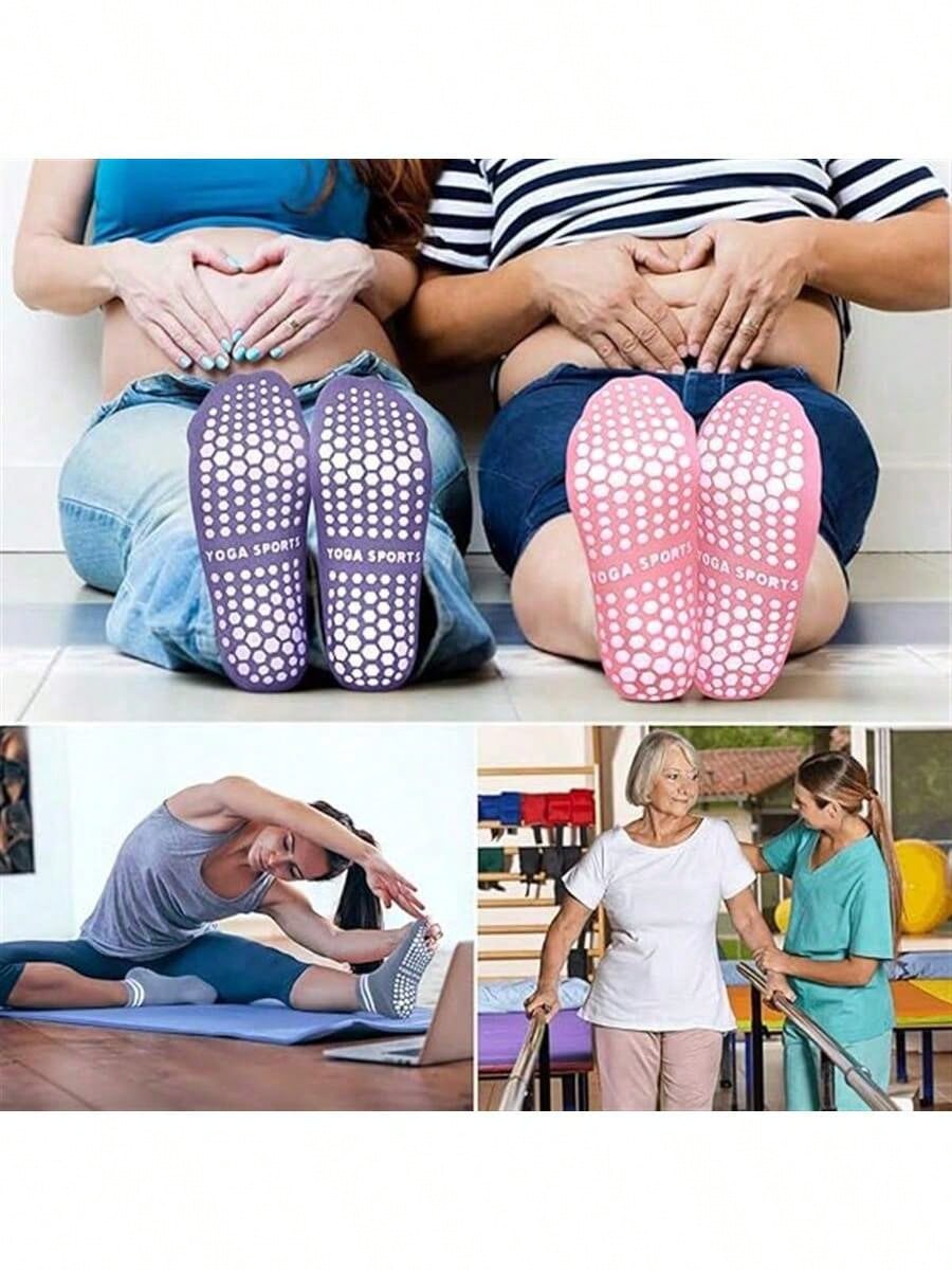 1 Pairs Women's Grip Socks, No - Pilates Yoga Youtube ulasan dan harga