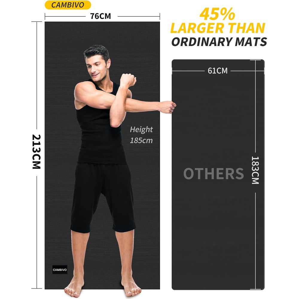 Extra Large Yoga Mat for Men & - Pilates Yoga Or Gym ulasan dan harga