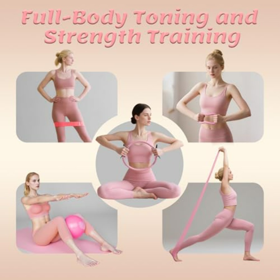 Pilates Equipment Kit for Wome - Pilates Yoga Ball Workout ulasan dan harga